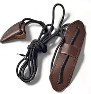 Longbow Stringer, Bow Stringer Archery, Leather Phobia String Tool for recurve Bow, Traditional Leather Bow Stringer Brown Adjustable Length 6''
