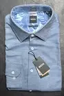 Hugo Boss Men's HAL Kent Casual Fit Solid Med Blue Cotton Dress Shirt 42 16.5