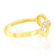 9ct Yellow Gold Cubic Zirconia Infinity Ring, N