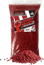 Fjuka Red Squeez-Ready Method Pellet 500g | Ready-prepped 2mms | Carp, F1s, Tench, Bream