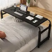Overbed Table with Wheels - Adjustable Height Bed Desk for Computers
