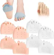 NAUXIU 2 Pair Hygger Bunion Corrector,4 Pcs Hyggear Silicone Toe Separators for Women and Men, Hygear Toe Separators for Women, Hygger Toe Separators Breathable and Soft