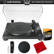Audio-Technica AT-LPW50PB Fully Manual Belt-Drive Turntable w/ 2Yr Warranty Kit