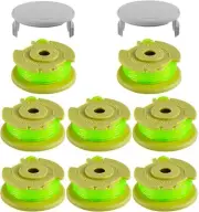 8 Spools 2 Trimmer Caps for Hart Auto-Feed String Trimmer Replacement Tools