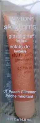 Rare REVLON skin lights Gloss lights Lips 01 Peach Glimmer Lipgloss Lipstick