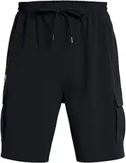 [Under Armour] Ua Vibe Men's Woven Cargo Shorts, Black, Small