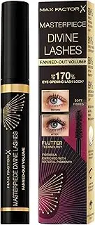 Max Factor Masterpiece Divine Lashes Volumising Mascara, Rich Black, Natural-Pigment Formula, Clump-Free Volume, Fanned Out Volume, All-Day Volume, 8ml
