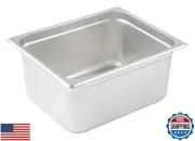 Winco Anti-Jamming Steam Pan, Half-Size x 6-Inch, Standard Weight,Stainless S