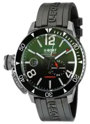 U-Boat Sommerso Automatic Stainless Steel Rubber Date Divers Mens Watch 9520