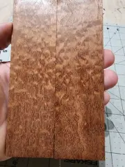 Figured Sapele Knife Scales, 6 X 1.75 X 0.2"