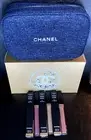 Chanel 2023 Holiday Gift Set Always Brilliant Lip Gloss Trio, Pouch,Original Box