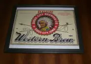 WESTERN BREW BEER FRAMED COLOR AD PRINT - SIOUX CITY BREWING - IOWA
