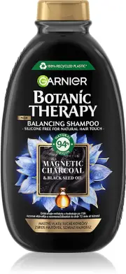[Garnier] Botanic Therapy Magnetic Charcoal Cleansing Shampoo (rebalancing shampoo) - Volume: 400 ml