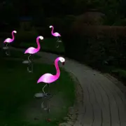 US Ship! Solar Powered Pink Flamingo Ornament Garden Outdoor Light Lawn Lamp