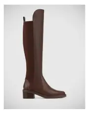 [Wittner] Baniska Leather and Neoprene Knee High Boot in Brown