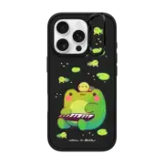 iPhone 16 Pro Impact Ring Stand Case MagSafe Compatible Frog Pianist by ellievsbear
