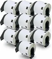BETCKEY - Barcode Labels Replacement for Brother DK-11209 (62mm x 29mm), use with Brother QL Label Printers [10 Rolls/8000 Labels]