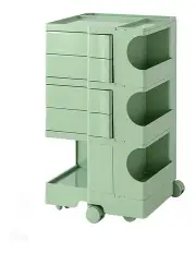 [Artiss] Bedside Storage Table Trolley 5 Tier Cart Boby Replica in Green
