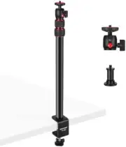 Adjustable Camera Desk Mount with Ball Head for Vlogging and Streaming