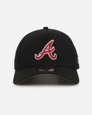 [New Era] New Era Atlanta Braves 'Diamante' 9forty A-frame Snapback Black - Size ONE ONE Black