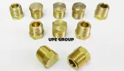 BRASS CORED HEX PLUG MALE 1/2 NPT THREADS PIPE FITTING AIR WATER BOAT QTY 10