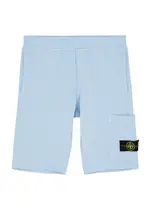 Stone Island Kids Logo Cotton Shorts (14 Years) - Blue - 14YR (14 Years) 14YR (14 years)