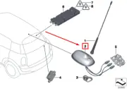 MINI COUNTRYMAN R60 Roof Antenna 65209803846 9803846 NEW GENUINE