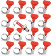 16Pcs Stainless Steel Beer Keg Hose Clamp 10-16Mm Adjustable D Coupler CO2 Regul