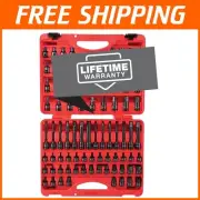 Professional 84-Piece Hex Bit Impact Socket Set in Blow Mold Case - 3/8" Dr