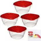 4 Pc Meal Prep Food Containers BPA Free Reusable Salad Bowl Storage 40oz 1200ml