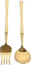 LABRIMP Dinner Sets Serving Utensils 2pcs Stainless Steel Spoon Fork Set for Western Food