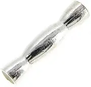 [CAIZZA] 8 pcs 925 Sterling Silver 12mm x 2.5mm Stringing Tube Barrel Spacer Bead