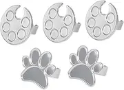 5x Mini Ring Tray Palettes Nail Art Display Plate Cute Metal Nail Polish Holder Nails Gel Mixing Palette for Nail Polishes