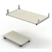 Bestar Prestige Plus Keyboard Tray and CPU Platform Set in White Chocolate