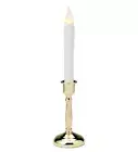 NEW PLOW & HEARTH Battery Window Centerpiece Candle Candlestick Timer Gold Brass