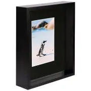 Black 8" x 10" 3D Deep Box Photo Frame Black 4" x 6" Mount Craft Shadow Picture