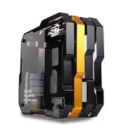 ZEAGINAL Middle Tower Chassis Desktop Computer Case For Water Cooling ATX Gamer MOD Case DIY Glass,PC DIY Gamer Cabinet,ZC-07 Black Gold