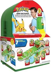 Pokemon Carry Case Playset, Feat. Different Locations Within One Playset, with 2-Inch Pikachu Figure, Treetop Trap Door, Battle Area, Hidden Cave and More - Easily Folds into a Backpack