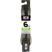 Ocean & Earth Regular Moulded Black Surfboard Leash - 6'