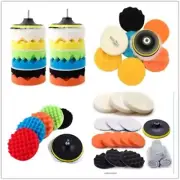 Car Polishing Sponge Pad Self-adhesive Flat Wave Waxing Wool Wheel Polishing Set