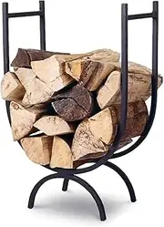 Log Baskets Indoor&Outdoor Firewood Rack, Freestanding Heavy Duty Fireplace Log Holders, Wrought Iron Lumber Storage Carrier Firewood Basket