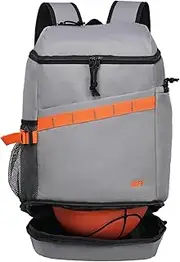 MIER Basketball Backpack Soccer Bag with Shoes/Ball Compartment, Large Sports Back Pack Equipment Bag for Men Women Athletes, 35L