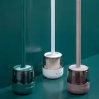 Toilet Brush Detachable Base with Storage Holder Lengthen Design Toilet Cleaner