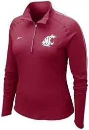 Washington State Cougars Womens Half-zip Dri-fit Element Top - Junior Women - XL (16-18)