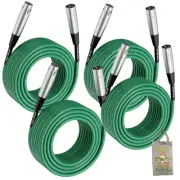 FAT TOAD Microphone XLR Cables 50Ft - 4 LOT Studio Mic Cord Extension Wire 24AWG