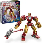 LEGO Marvel Iron Man Mech vs. Ultron Playset, Super Hero Building Toy for 6+ Year Old Boys & Girls, Avengers Set Features a Buildable Kids Toy Mech Action Figure and 2 Minifigures 76307