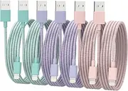 [Apple MFi Certified] iPhone Charger, 6Pack (3/3/6/6/6/10 FT) Fast Charging Long Lightning Cable, High Speed Transfer USB Charger Cord for iPhone 14 13 12 11 Pro Max/XR/XS/X/8/7/6Plus iPad