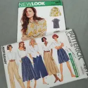 2 Patterns New Look 6471 Easy Butterick 4872 Blouses Skirts Size 18-22 UNCUT