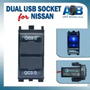 Dual QC3.0 USB Car Charger Mobile Phone GPS iPhone iPad IPOD Samsung fits Nissan