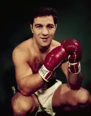 Rocky Marciano Wearing Boxing Gloves 1951 OLD BOXING PHOTO